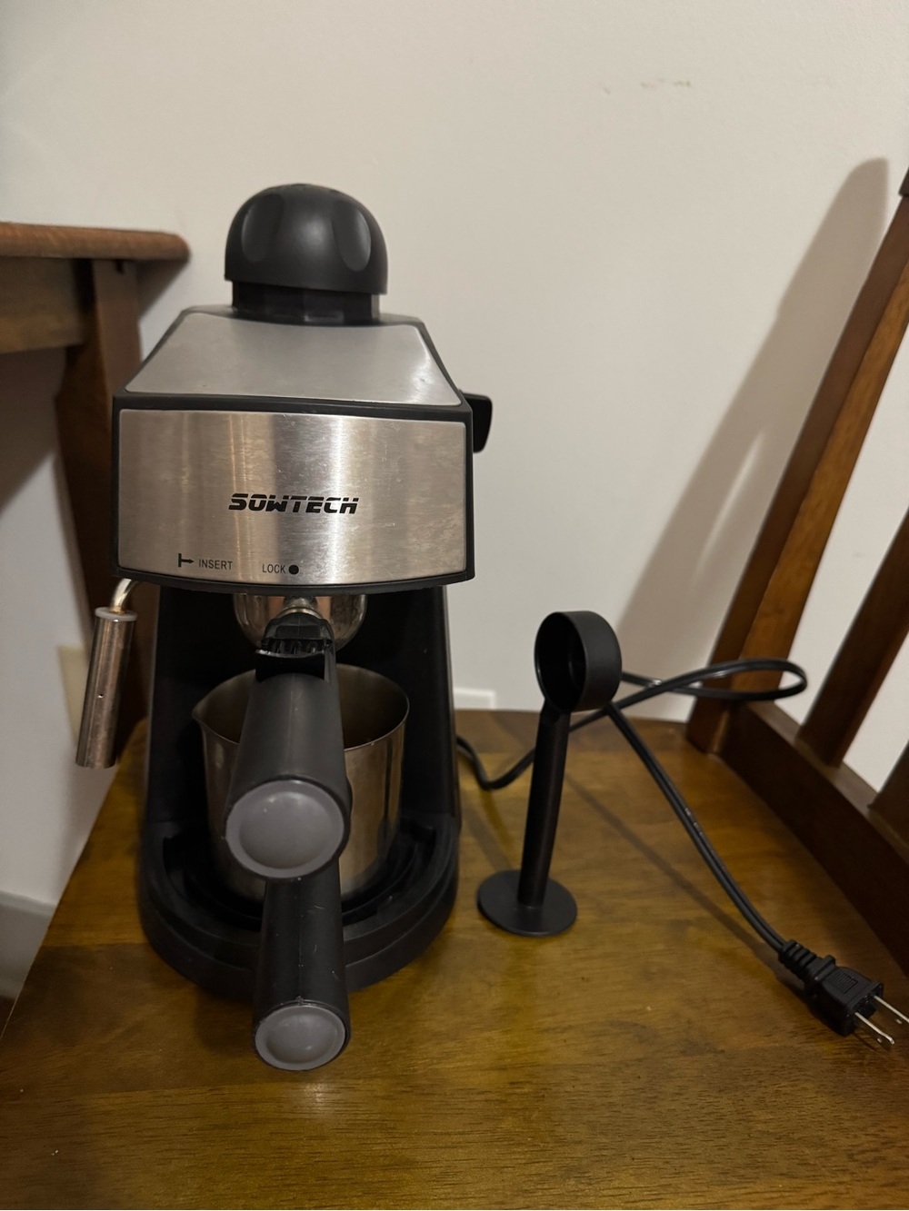 SOWTECH ST-HM204 Espresso Machine with Steam Milk Frother - Black